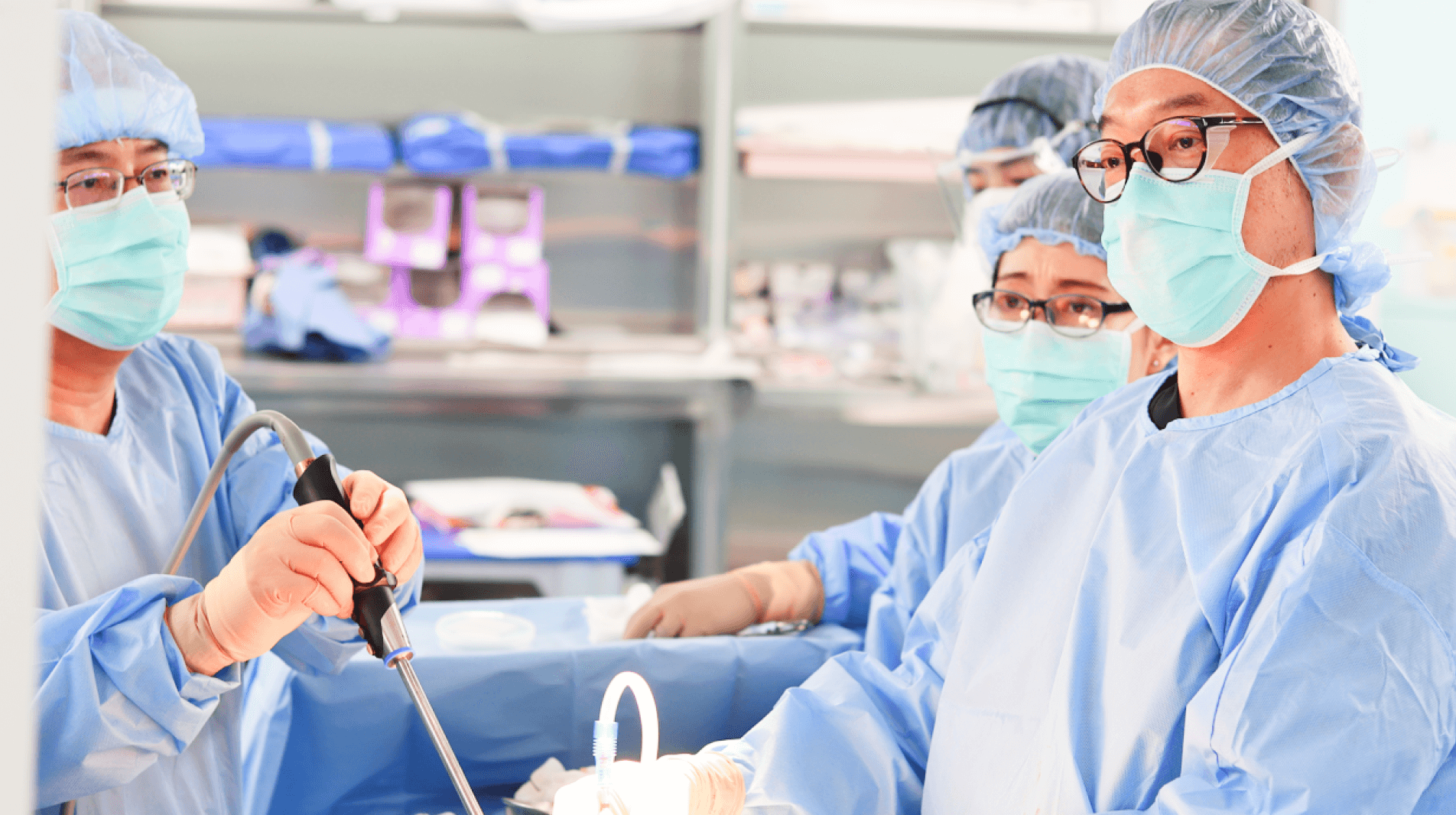 体の負担が少ない胸腔鏡下手術、縮小手術に対応